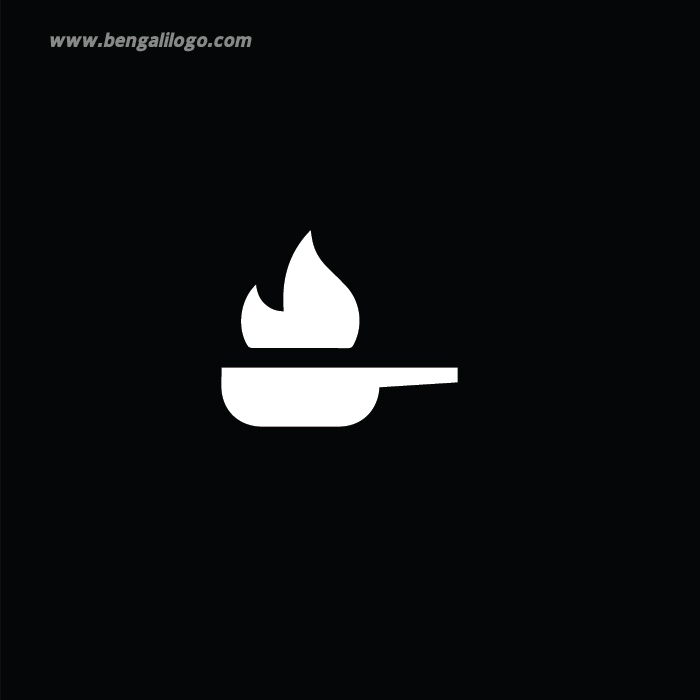 Bengal logo cooking pan icon set